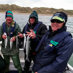 A group of friends in my boat with their catch. May 2011.